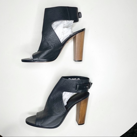 Vince Addie Leather Slingback Block Heel Sandal Black Women’s Size 9.5 - Picture 2 of 13